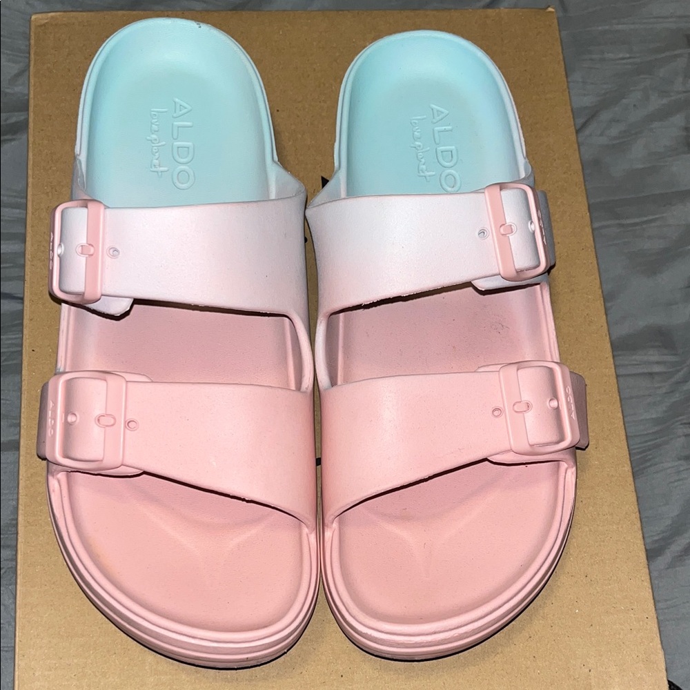 ALDO Kids Pink and Blue Slide Sandals